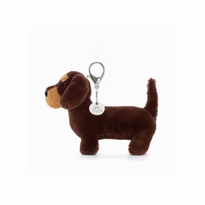 Jellycat Otto Sausage Hond Tas Bedeltje | KI0187459